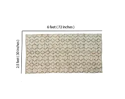 AJS Living Rectangle Multi Chindi Braid Hand Woven and Reversible Jute and Cotton Rug Carpet (White)-thumb3