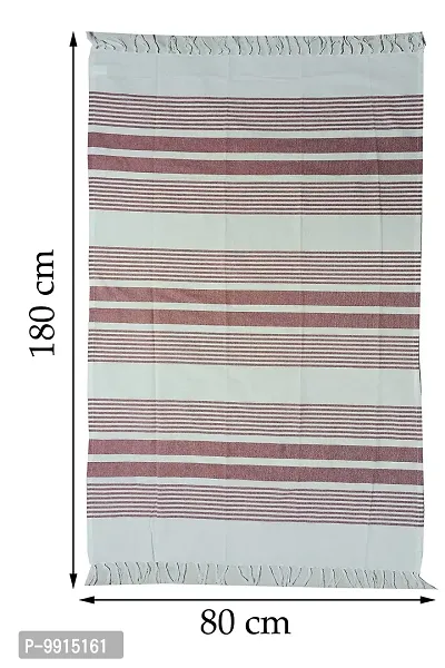 AJS Living Export Quality 100 % Cotton Towel in Multi-Colour with Horizontal Stripes Design Quality 400GMS Imported (Design 6)-thumb4