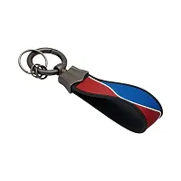 CARMATE Silicone Car Key Cover with Keychain for Mahindra XUV700 ( Red Blue-D07 )-thumb3