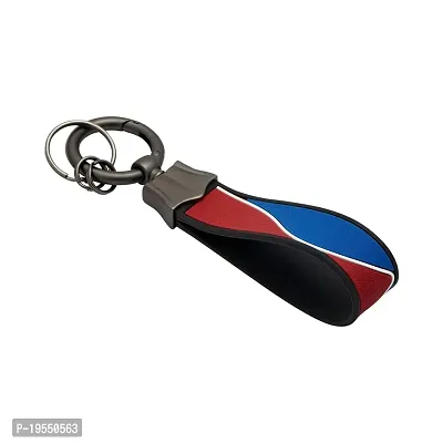 CARMATE Silicone Car Key Cover with Keychain for Mahindra XUV700 ( Red Blue-D07 )-thumb4