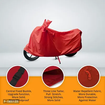 CARMATE Two Wheeler Cover for Bajaj Pulsar 220F - (Red)-thumb4