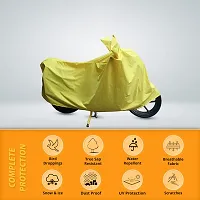 CARMATE Two Wheeler Cover for Hero MotoCorp Passion Pro - (Yellow)-thumb2