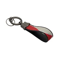 CARMATE Silicone Car Key Cover with Keychain for Maruti Baleno 2019+ ( Red Grey-D04 )-thumb3