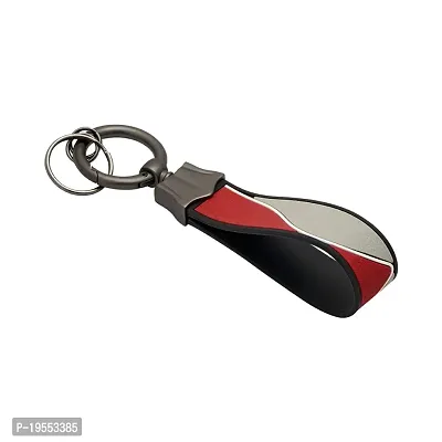 CARMATE Silicone Car Key Cover with Keychain for Maruti Baleno 2019+ ( Red Grey-D04 )-thumb4