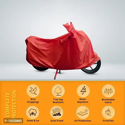 CARMATE Two Wheeler Cover for TVS Scooty - (Red)-thumb3