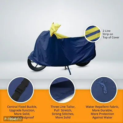 CARMATE Two Wheeler Cover for Bajaj Pulsar RS 200 - (Blue, Yellow)-thumb4