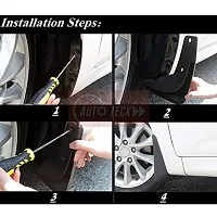 CARMATE PVC Mud Flaps For Maruti Suzuki Dzire (Type -III) 2017 (Black)-thumb1