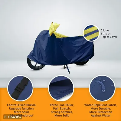 CARMATE Two Wheeler Cover for Yamaha MT-15 - (Blue, Yellow)-thumb4