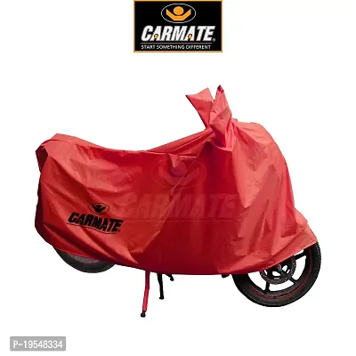 Car Mate CARMATE 2 Wheeler Cover for Hero MotoCorp HF Deluxe - Red-thumb0