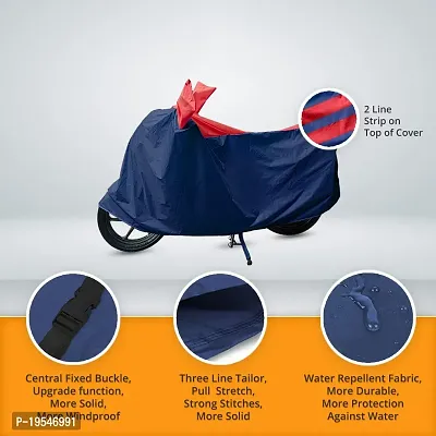 CARMATE Two Wheeler Cover for Suzuki V-Strom 1000 - (Blue, Red)-thumb4