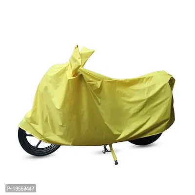 CARMATE Bike  Scooty Body Cover Universal Two Wheeler Cover - Yellow (Size - Large)-thumb2