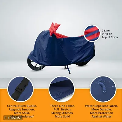 CARMATE Two Wheeler Cover for TVS Victor - (Blue, Red)-thumb4