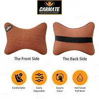 CARMATE Marcos Car Seat Neck Rest Cushion Pillow - Set of 2 (Tan)-thumb1