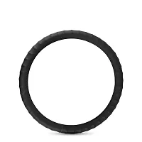 CARMATE Car Steering Cover Finger Grip for Maruti Wagon R Stingray (Medium Black)-thumb1