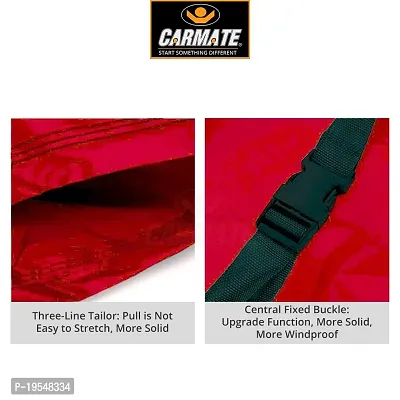 Car Mate CARMATE 2 Wheeler Cover for Hero MotoCorp HF Deluxe - Red-thumb4