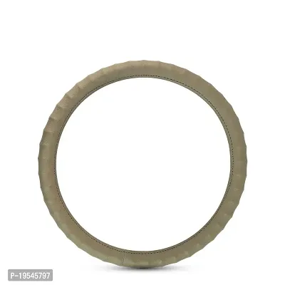 CARMATE Car Steering Cover Finger Grip for Maruti Alto K10 (Small Beige)-thumb2