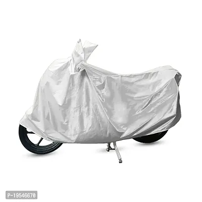 CARMATE Two Wheeler Cover for TVS Wego - (Silver)