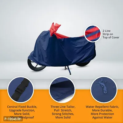 CARMATE Two Wheeler Cover for Hero MotoCorp HF Deluxe - (Blue, Red)-thumb4