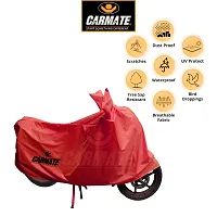 Car Mate CARMATE 2 Wheeler Cover for Hero MotoCorp HF Deluxe - Red-thumb1