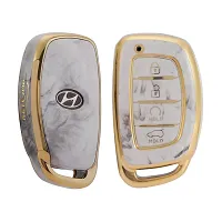 CARMATE Marble Finishing Car Key Cover for Hyundai Alcazar ( TPU67 )-thumb1