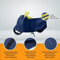 CARMATE Two Wheeler Cover for Bajaj Platina 110 H-Gear - (Blue, Yellow)-thumb3