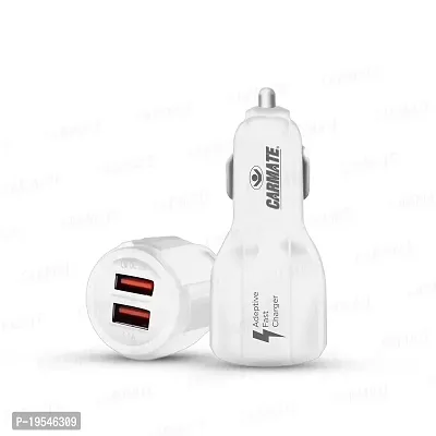 CARMATE Quick Charging Car Charger 6 Ampere (3 Amp QC and 3 Amp Normal) Comes with 3.1 Amp Fast Charging Data Cable