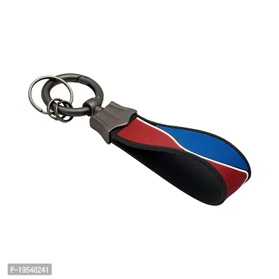 CARMATE Silicone Car Key Cover with Keychain for Maruti Baleno 2019+ ( Red Blue-D04 )-thumb4