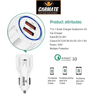 CARMATE Quick Charging Car Charger 6 Ampere (3 Amp QC and 3 Amp Normal) Comes with 3.1 Amp Fast Charging Data Cable-thumb4