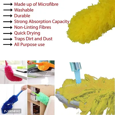 Microfiber Soft Dust Cleaner Car/Home, Duster/Mop Cleaning Cloth Dry Duster - Yellow-thumb3