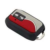 CARMATE Silicone Car Key Cover with Keychain for Maruti Baleno 2019+ ( Red Grey-D04 )-thumb1