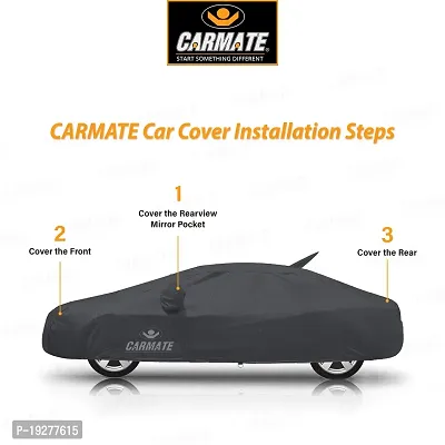 CARMATE Eco Maruti Old Swift Custom Fit Car Body Cover for Maruti Old Swift - Grey-thumb4