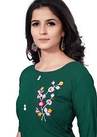 Classic Cotton Blend Printed Kurtis for Women's-thumb2