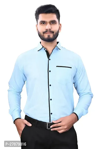 Classic Cotton Solid Casual Shirt For Men-thumb0