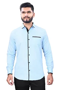 Classic Cotton Solid Casual Shirt For Men-thumb2