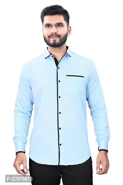 Classic Cotton Solid Casual Shirt For Men-thumb3