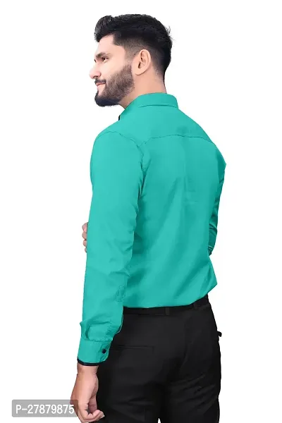 Classic Chiffon Solid Casual Shirt For Men-thumb4