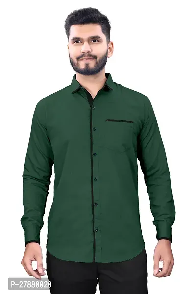 Classic Cotton Solid Casual Shirt For Men-thumb3