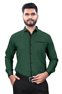 Classic Cotton Solid Casual Shirt For Men-thumb3