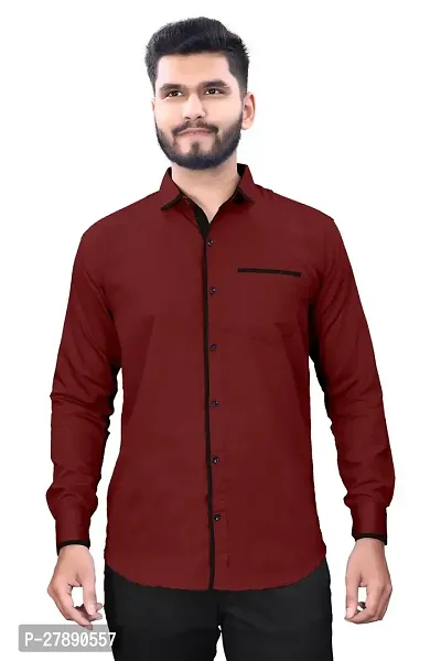 Classic Cotton Solid Casual Shirt For Men-thumb0