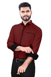 Classic Cotton Solid Casual Shirt For Men-thumb2