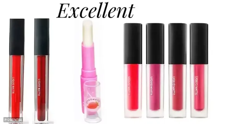 Premium Long Lasting Lipstick, Pack of 6 with Lip Balm-thumb0