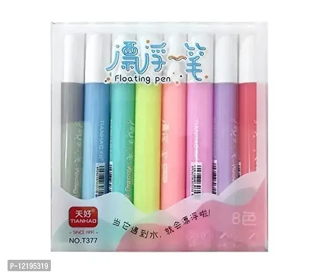 Krupanidhi 8 Colors Doodle Pen Children's Colorful Marker Pen Magical Water Painting Pen Easy -To-Wipe Dry Erase Whiteboared Pen Doodle Water Floating Pen-thumb0