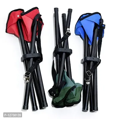 Folding Tripod Stool Portable Four Leg Fishing Stool for Outdoor Camping (Multi Color)-thumb2