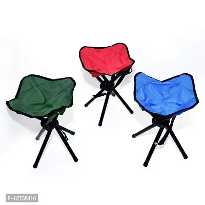 Tripod Stool four leg Camping  Travelling, Picnic Outdoor Garden Beach Hiking Fishing Portable(Multicolor, pack of 1)