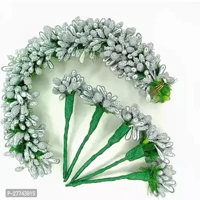 Artificial flower for hair veni gajra brooch bridal accessories Set-thumb0