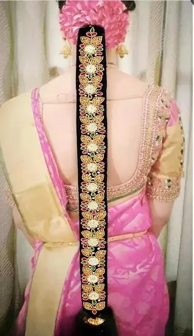 Fancy Maggam Work Poola Jada For Wedding Bridal