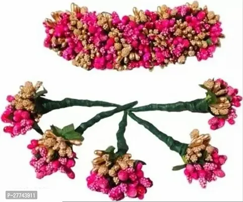 Mandara Floral Gajra 1 Veni pins 5 Hair Accessory Gajra Set-thumb0