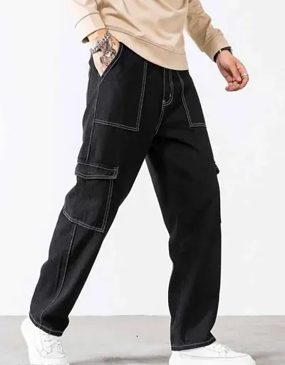 Classic Denim Solid Jeans For Men