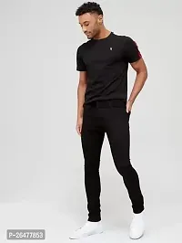 Trendy Denim Black Solid Jeans For Men-thumb1