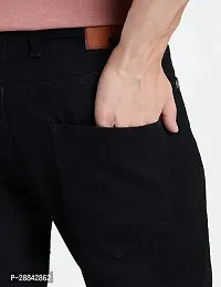 Trendy Denim Black Solid Jeans For Men-thumb1